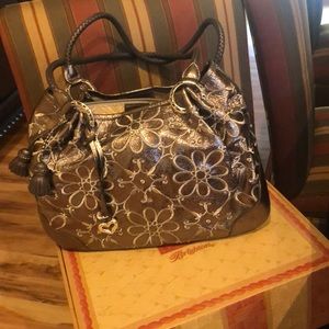 Brighton Valencia Floral Embroidered Leather purse